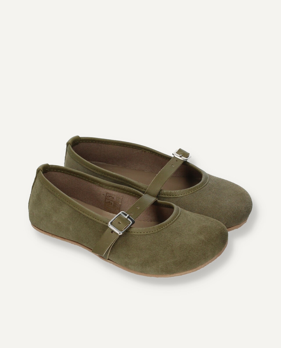 Mercedita Barefoot Infantil en color liso - Ria Menorca - Kaki Kaki-6