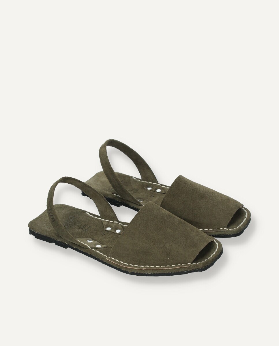 Menorquina hombre en piel de ante - Ria Menorca - Kaki Kaki-6