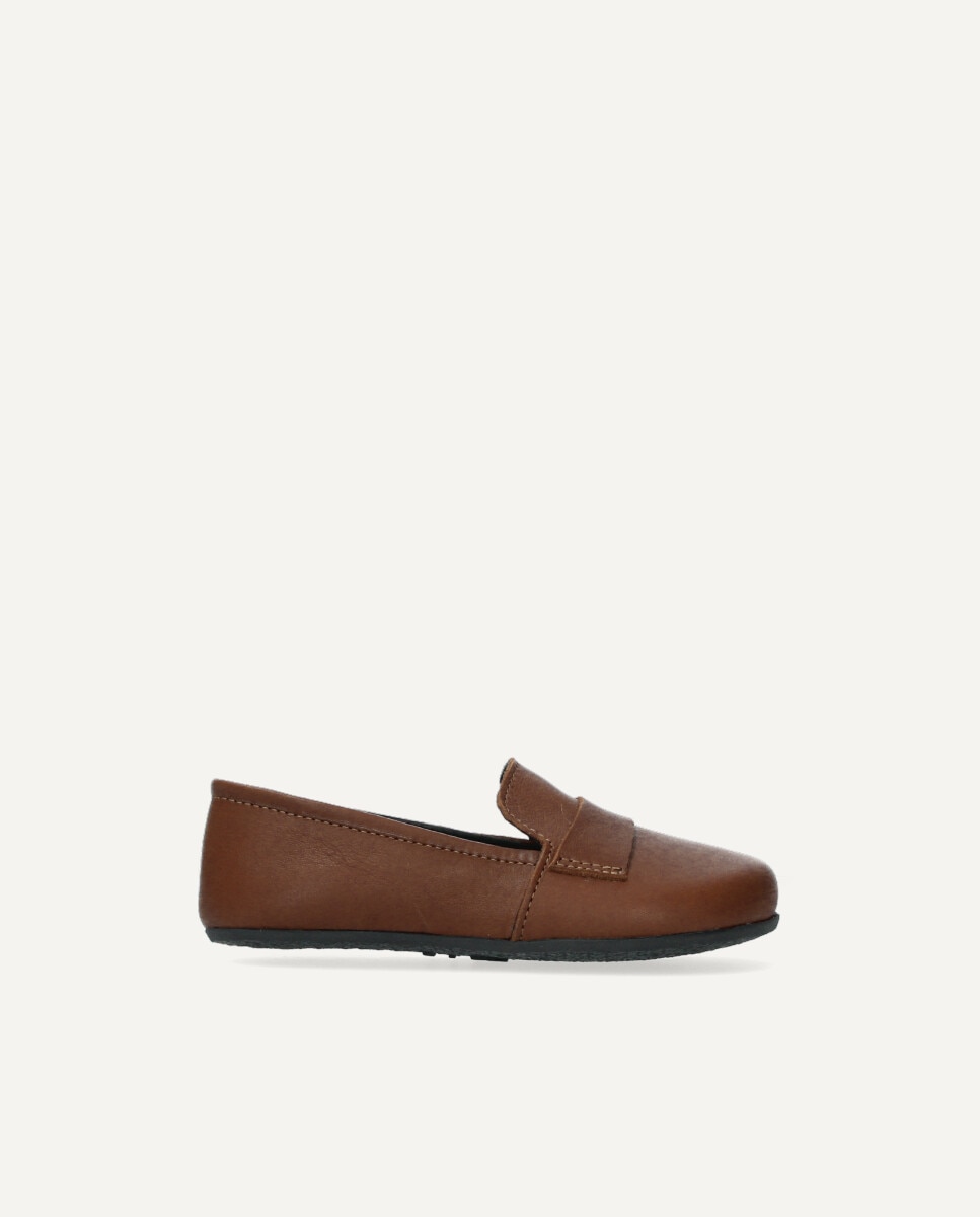 Imagen 0 de Loafers barefoot infantil en piel marrón Marrón oscuro