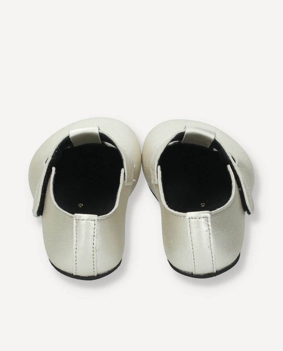 Zapato infantil cerrado barefoot - Ria Menorca - Plata Plata-5