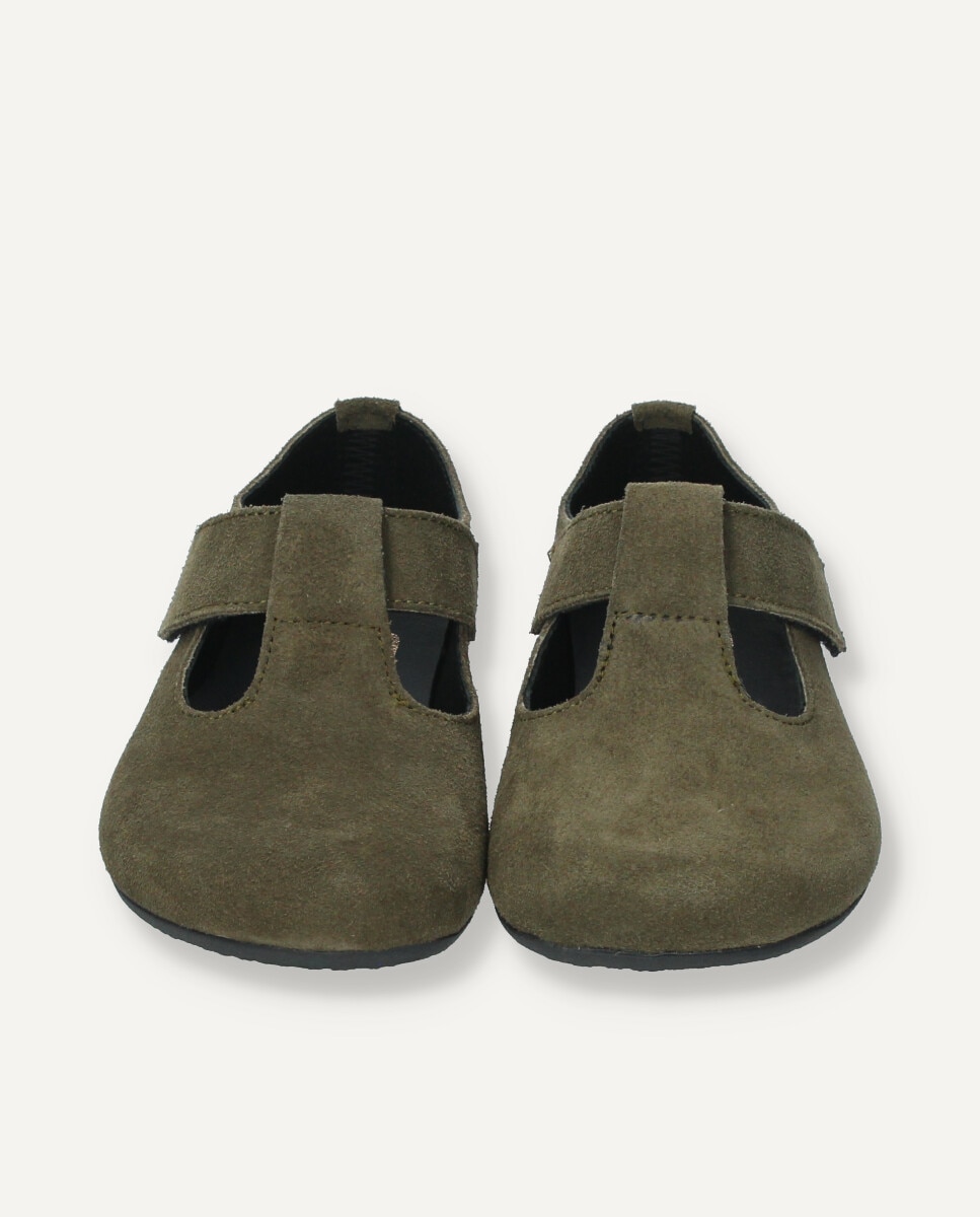 Zapato infantil cerrado barefoot - Ria Menorca - Kaki Kaki-2