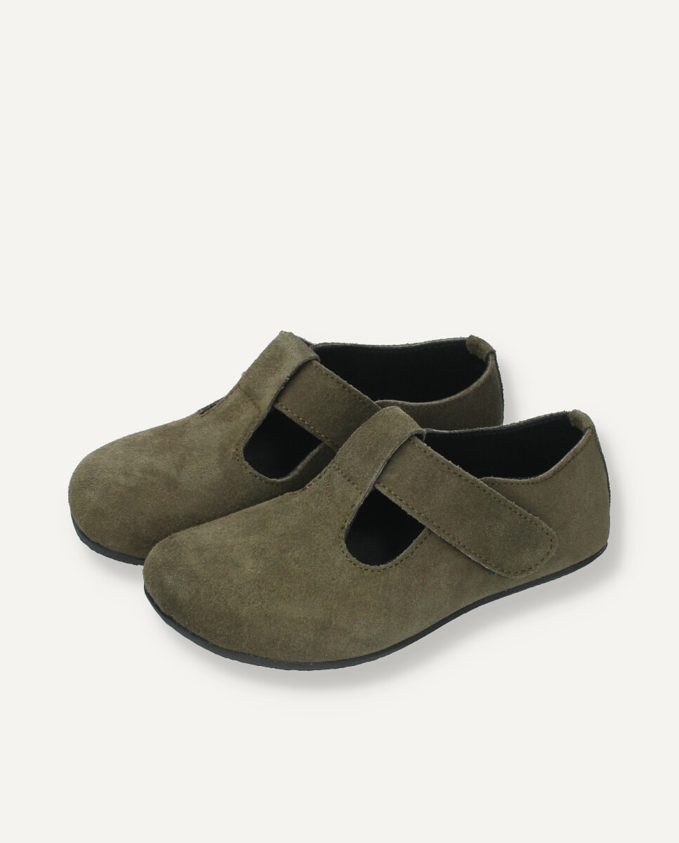 Zapato infantil cerrado barefoot - Ria Menorca - Kaki Kaki-3