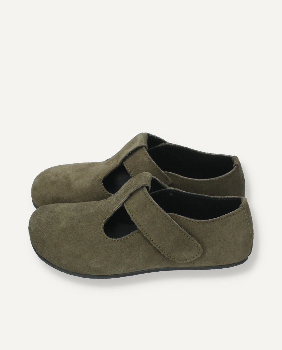 Zapato infantil cerrado barefoot - Ria Menorca - Kaki Kaki-4