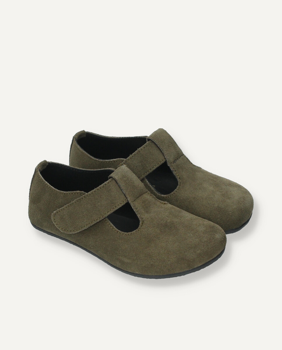 Zapato infantil cerrado barefoot - Ria Menorca - Kaki Kaki-6