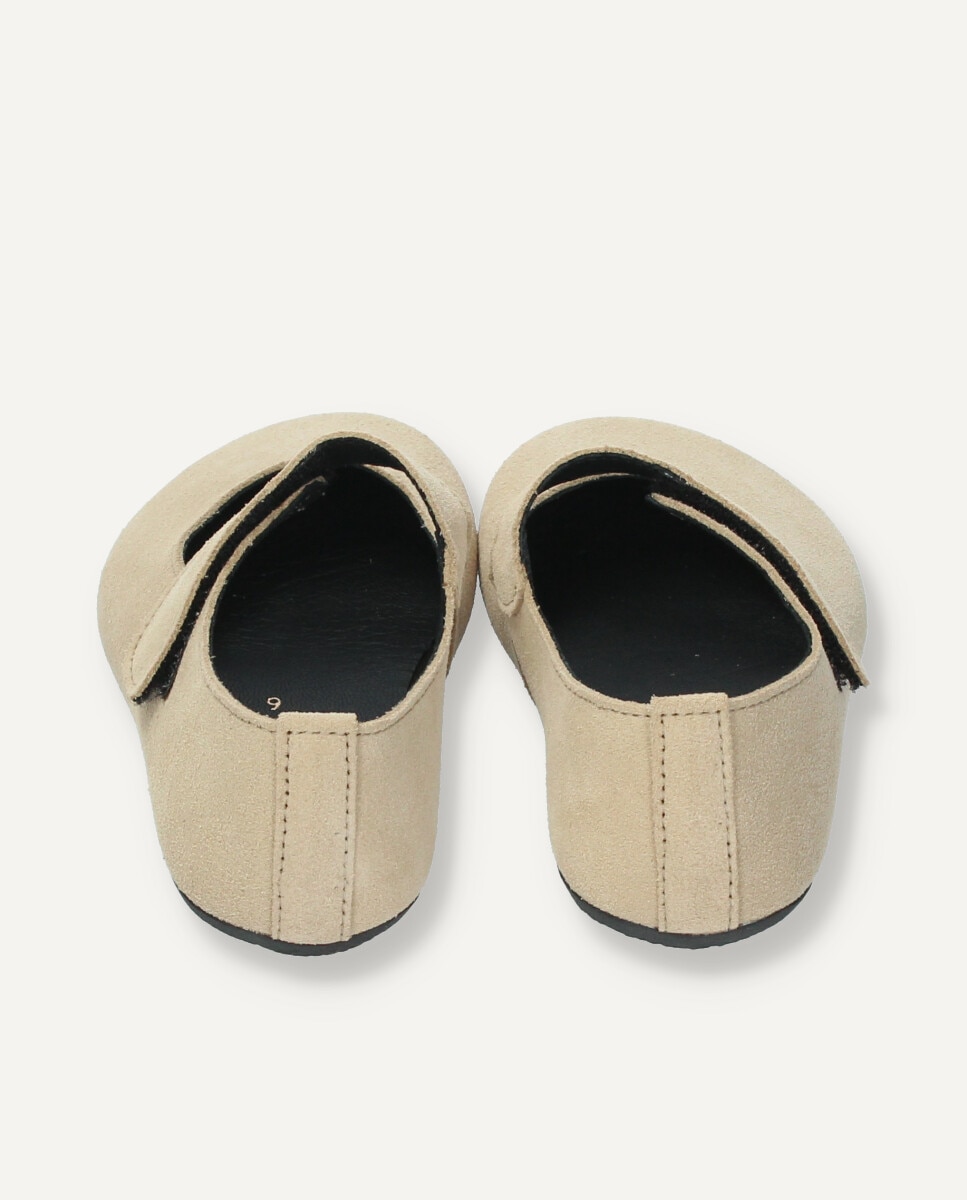 Bailarinas Infantiles Barefoot con cierre adherente - Ria Menorca - Beige Beige-5