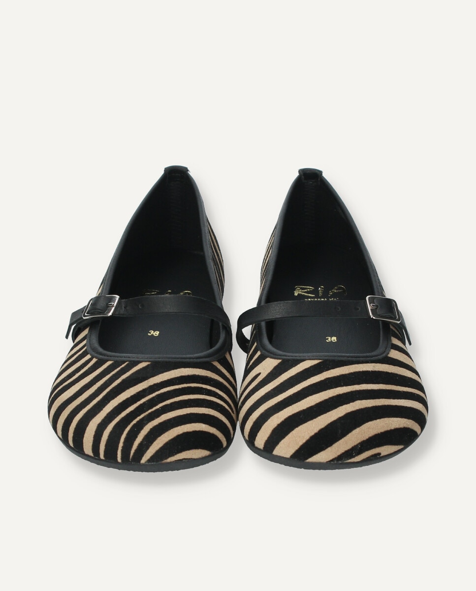 Mercedita de mujer barefoot en estampado de cebra - Ria Menorca - Estampado Estampado-3