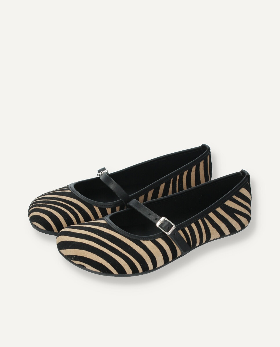 Mercedita de mujer barefoot en estampado de cebra - Ria Menorca - Estampado Estampado-2