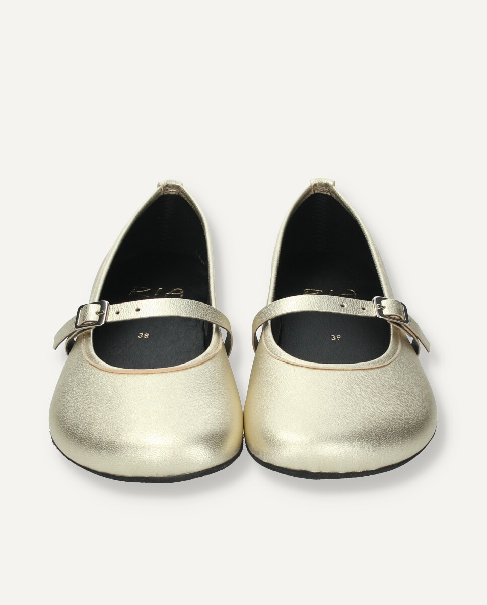 Imagen 2 de Mercedita barefoot en piel de ante - Ria Menorca - Oro Oro