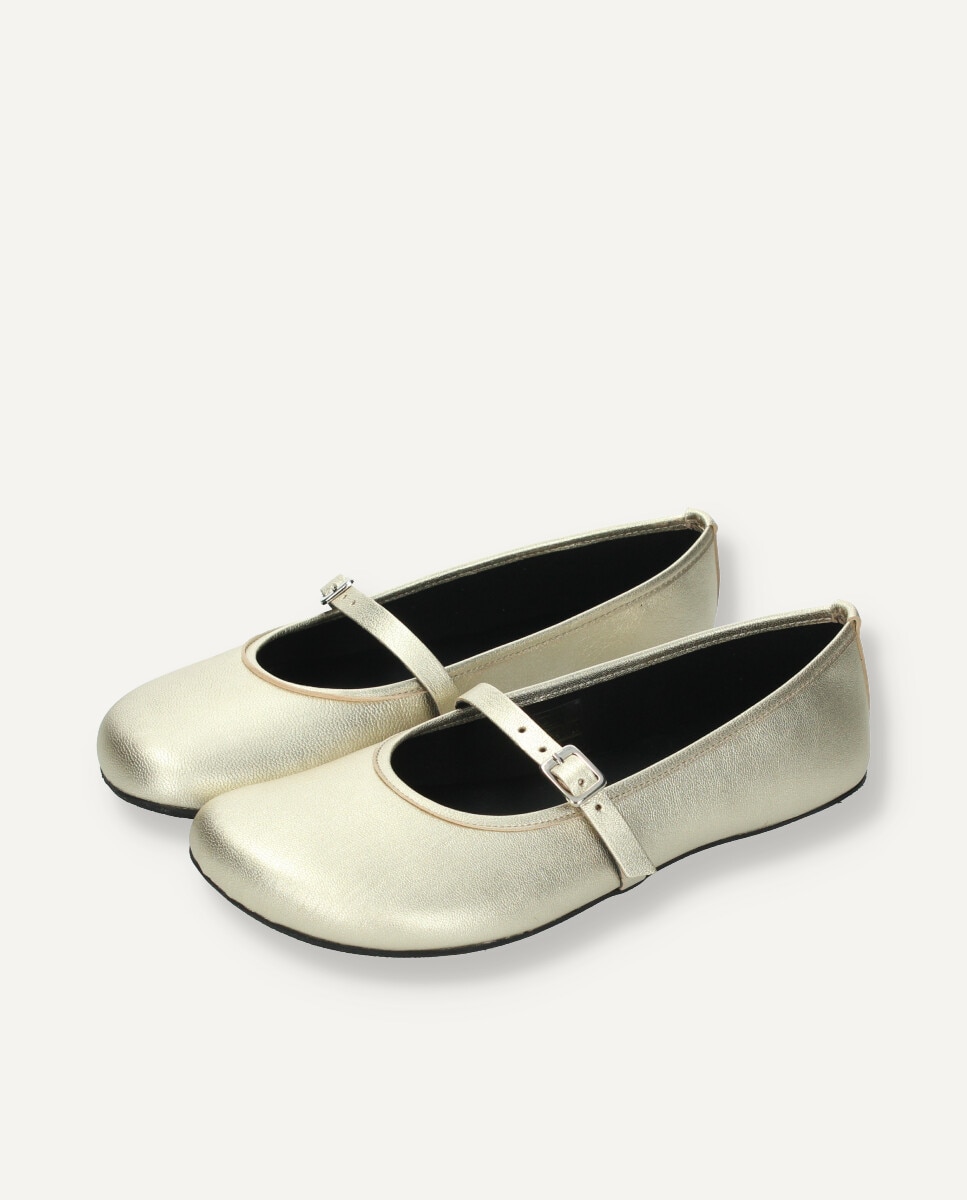 Imagen 3 de Mercedita barefoot en piel de ante - Ria Menorca - Oro Oro