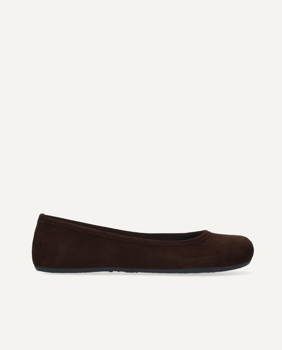 Imagen 1 de Bailarina barefoot en piel - Ria Menorca - Marrón oscuro Marrón oscuro