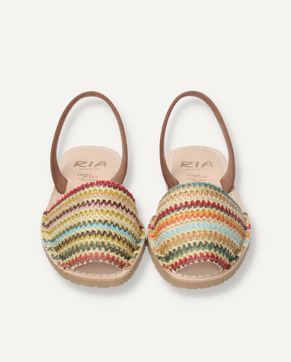 Menorquinas de mujer combianda con tejido de colores - Ria Menorca - Multicolor Multicolor-2