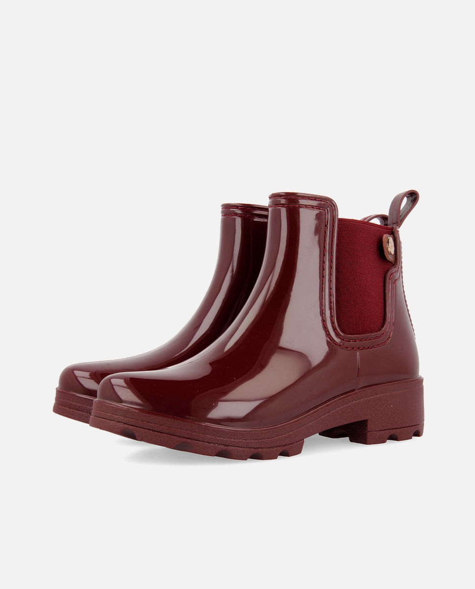 Botas de agua de mujer estilo chelsea con elásticos laterales - Gioseppo - Burdeos Burdeos-3