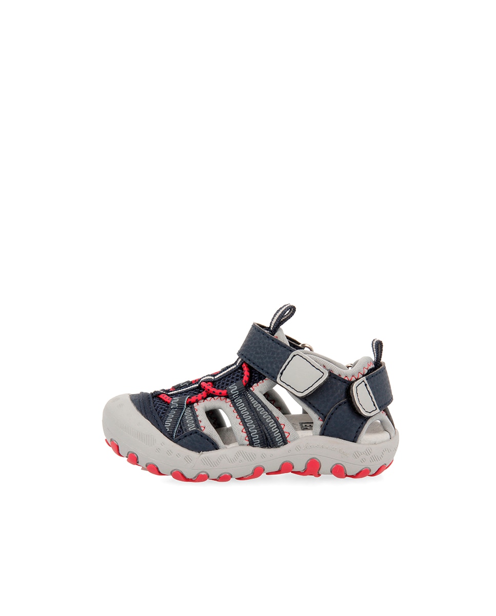 Sandalias de bebé niño tipo cangrejera con puntera reforzada transpirables - Gioseppo - Azul / Gris Azul / Gris-3