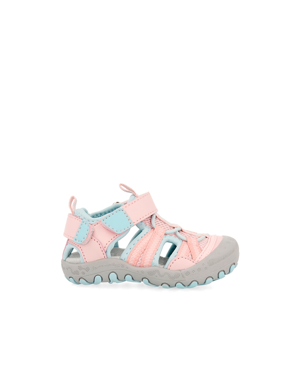 Sandalias de bebé niño tipo cangrejera con puntera reforzada transpirables - Gioseppo - Rosa claro Rosa claro-1