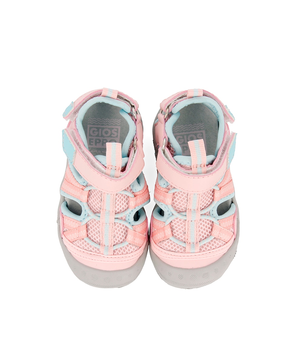 Sandalias de bebé niño tipo cangrejera con puntera reforzada transpirables - Gioseppo - Rosa claro Rosa claro-5