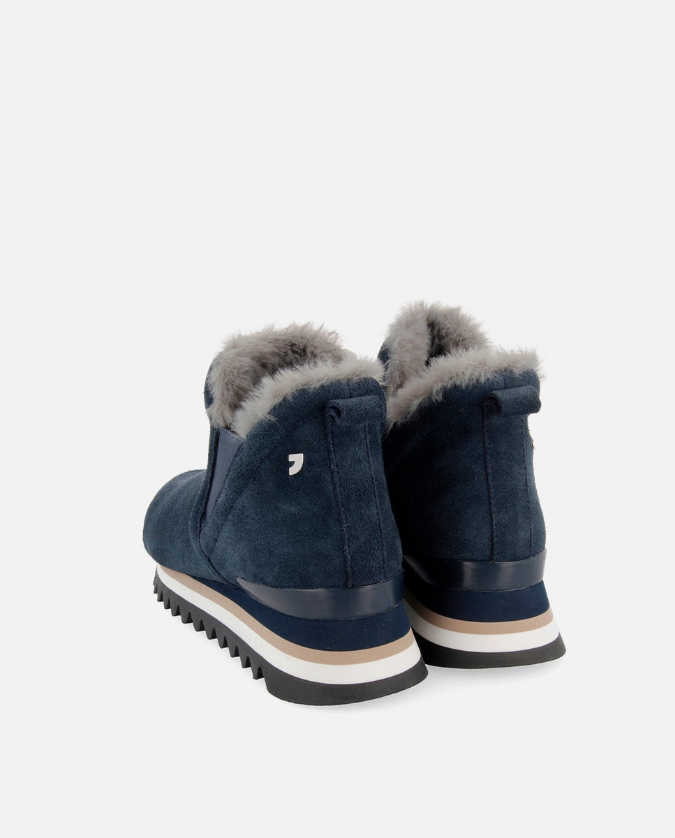 Botines básicos de mujer estilo sneaker de serraje - Gioseppo - Marino Marino-4