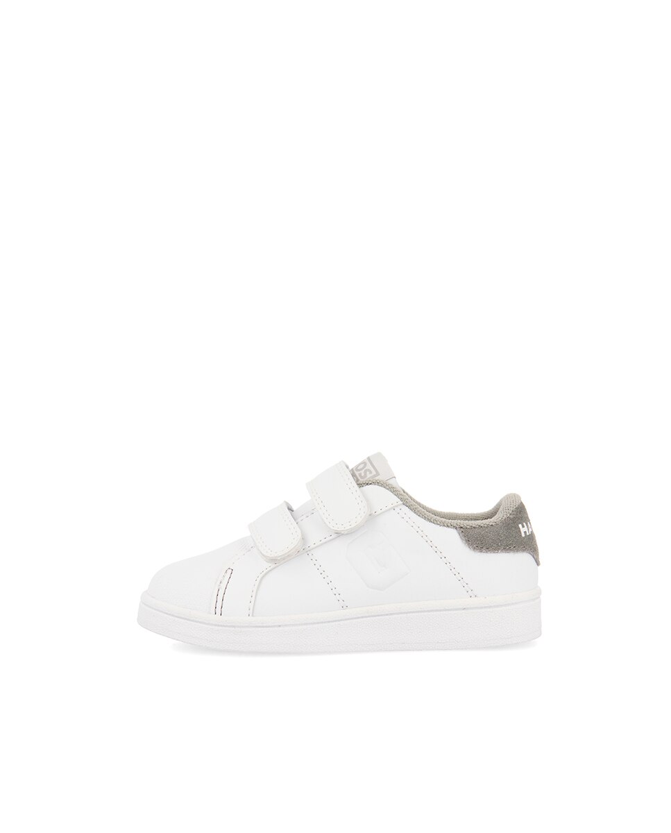 Zapatillas deportivas de niño colegiales de piel - Gioseppo - Blanco / Gris Blanco / Gris-3