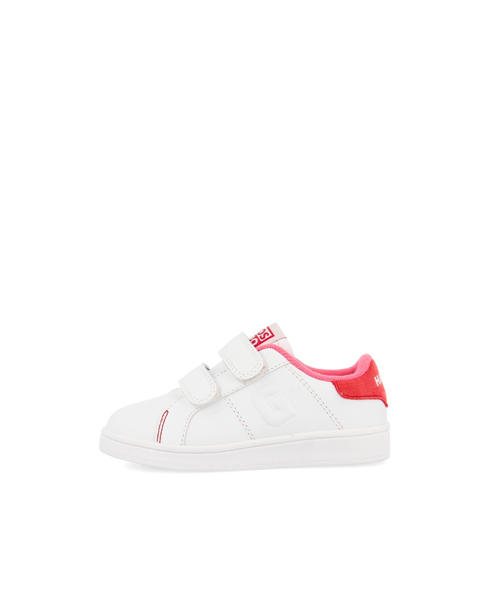 Zapatillas deportivas de niño colegiales de piel - Gioseppo - Blanco / Rosa Blanco / Rosa-3