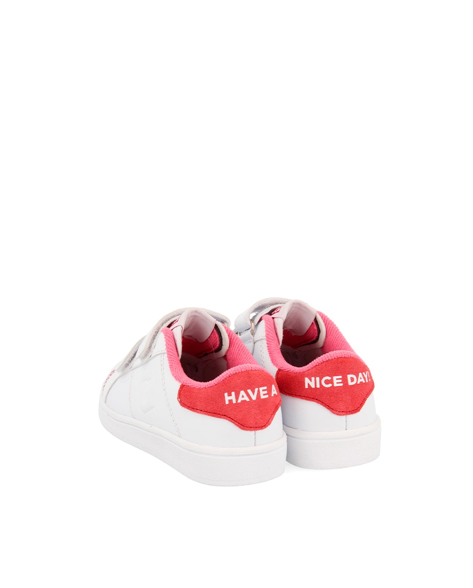 Zapatillas deportivas de niño colegiales de piel - Gioseppo - Blanco / Rosa Blanco / Rosa-4
