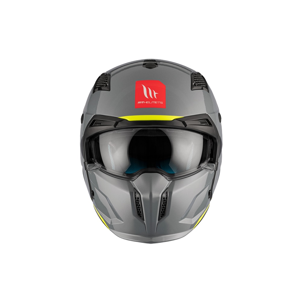 Casco de moto Trial Tr902Bsv Streetfighter Sv S Mt Helmets - Gris / Amarillo Gris / Amarillo-3