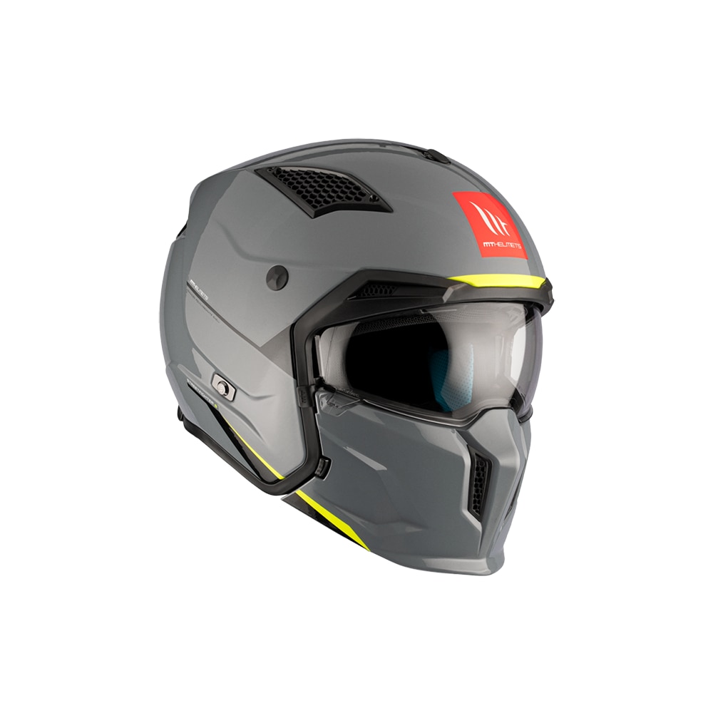 Casco de moto Trial Tr902Bsv Streetfighter Sv S Mt Helmets - Gris / Amarillo Gris / Amarillo-4