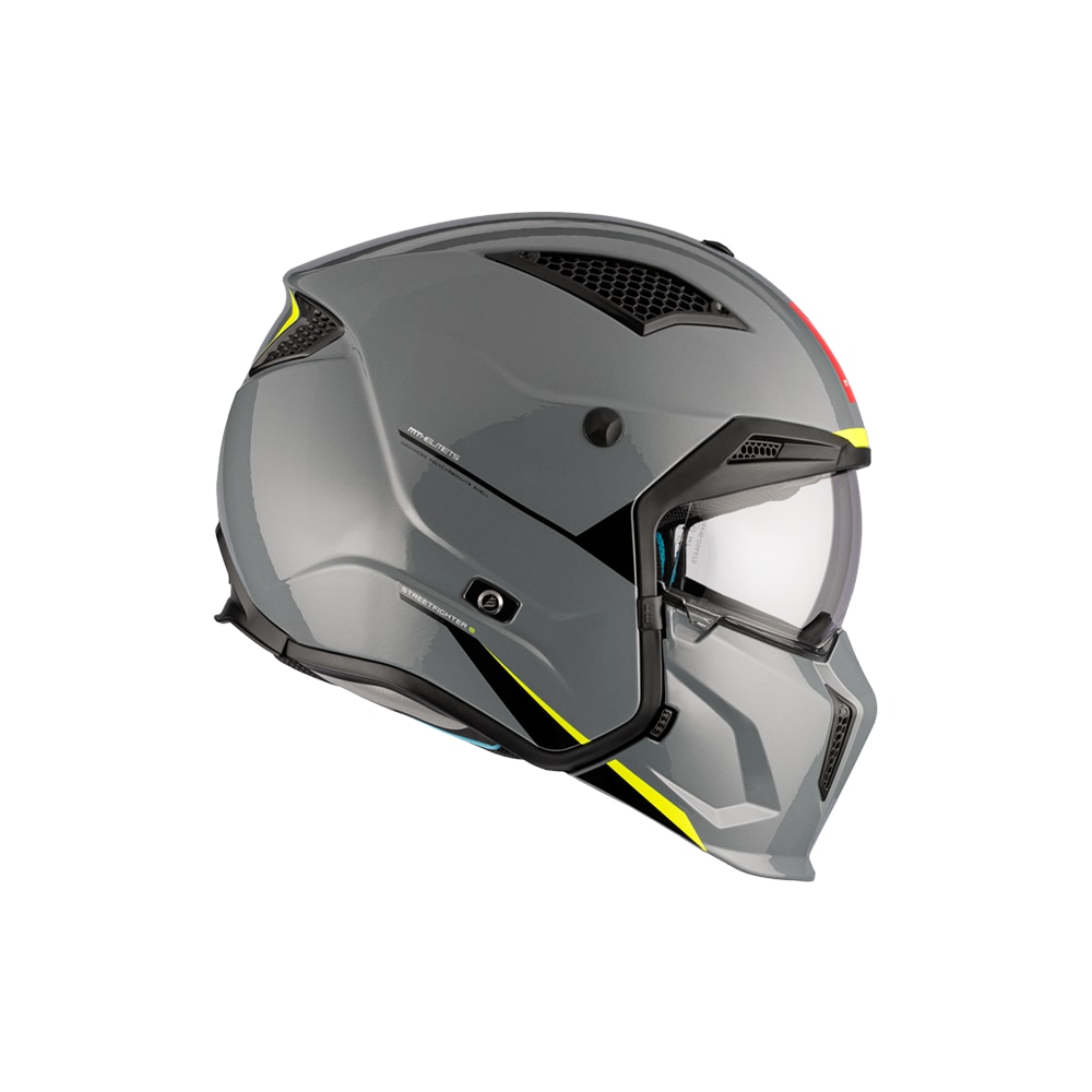 Casco de moto Trial Tr902Bsv Streetfighter Sv S Mt Helmets - Gris / Amarillo Gris / Amarillo-5