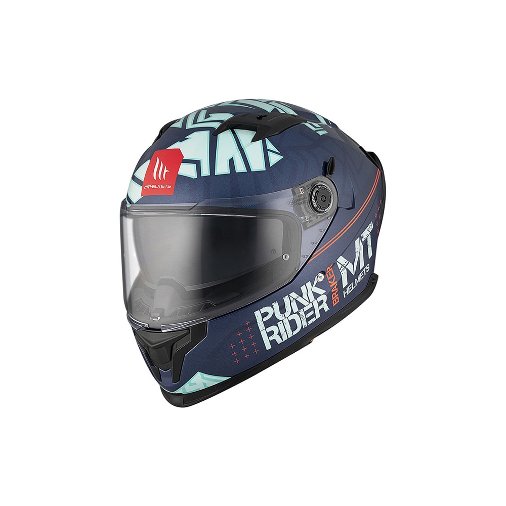 Casco de moto Integral Ff128Sv Braker Sv Mt Helmets - Azul / Naranja Azul / Naranja-1