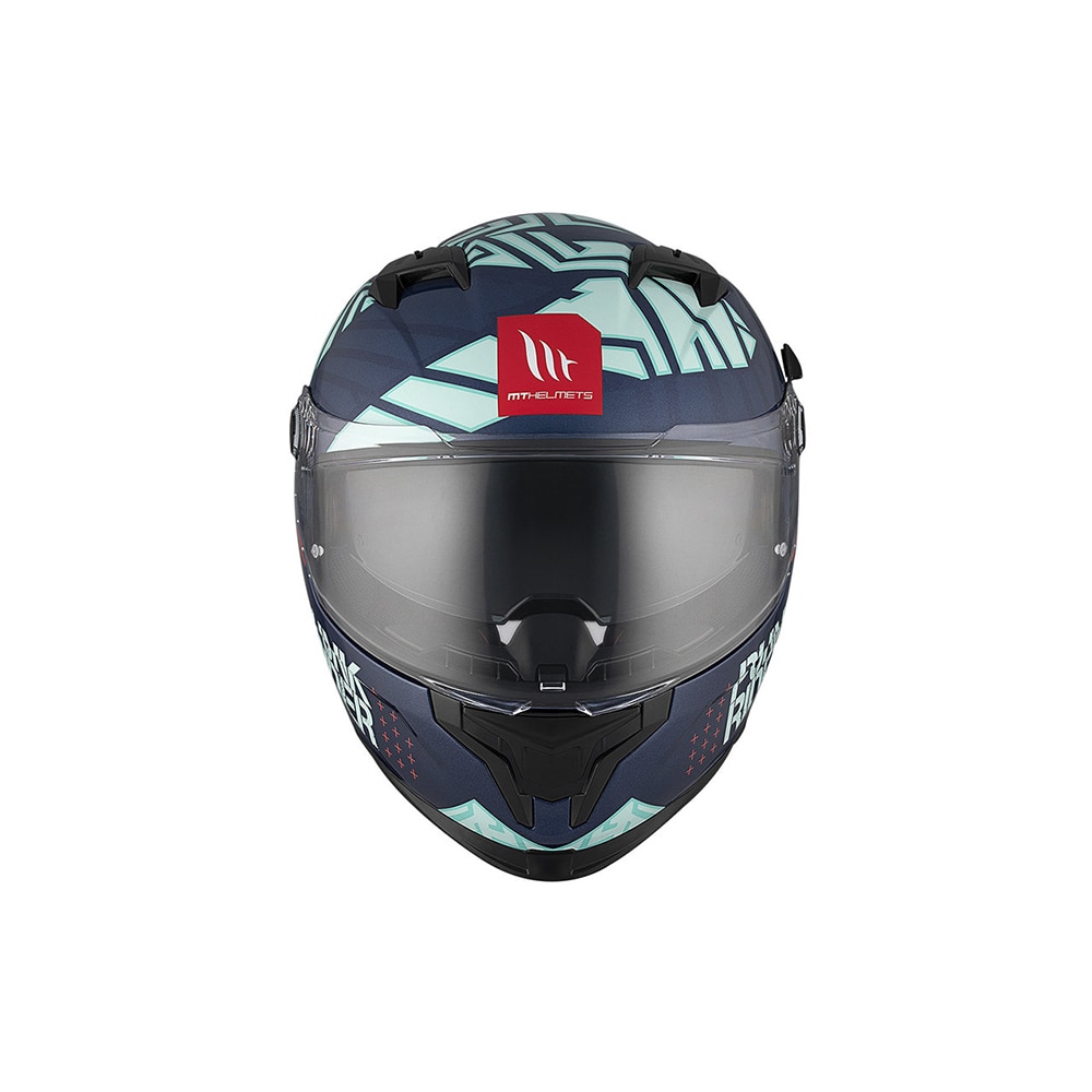 Casco de moto Integral Ff128Sv Braker Sv Mt Helmets - Azul / Naranja Azul / Naranja-3