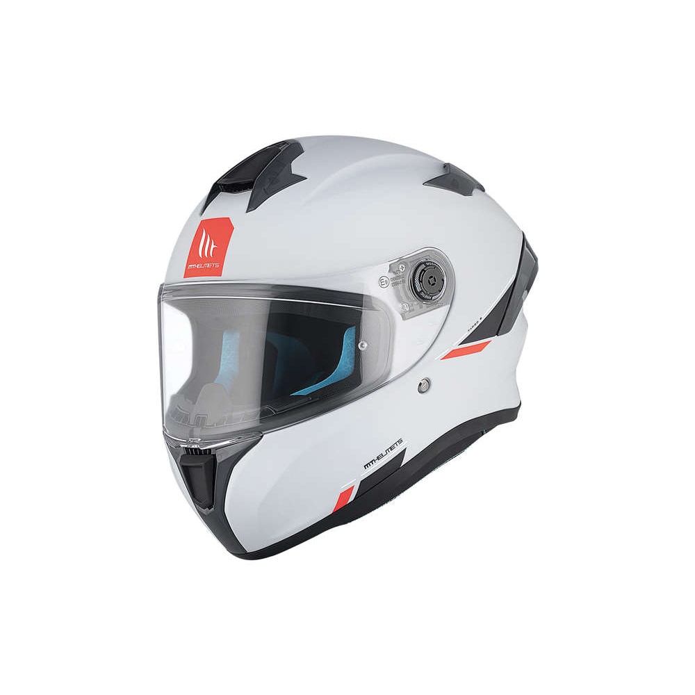 Casco de moto Integral Ff106B Targo S Mt Helmets - Blanco mate Blanco mate-1