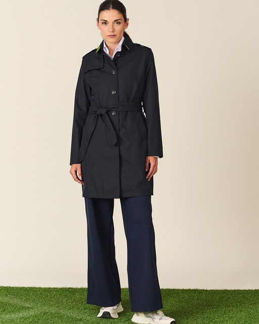 Imagen 0 de Gabardina de mujer tipo trench con cinturón