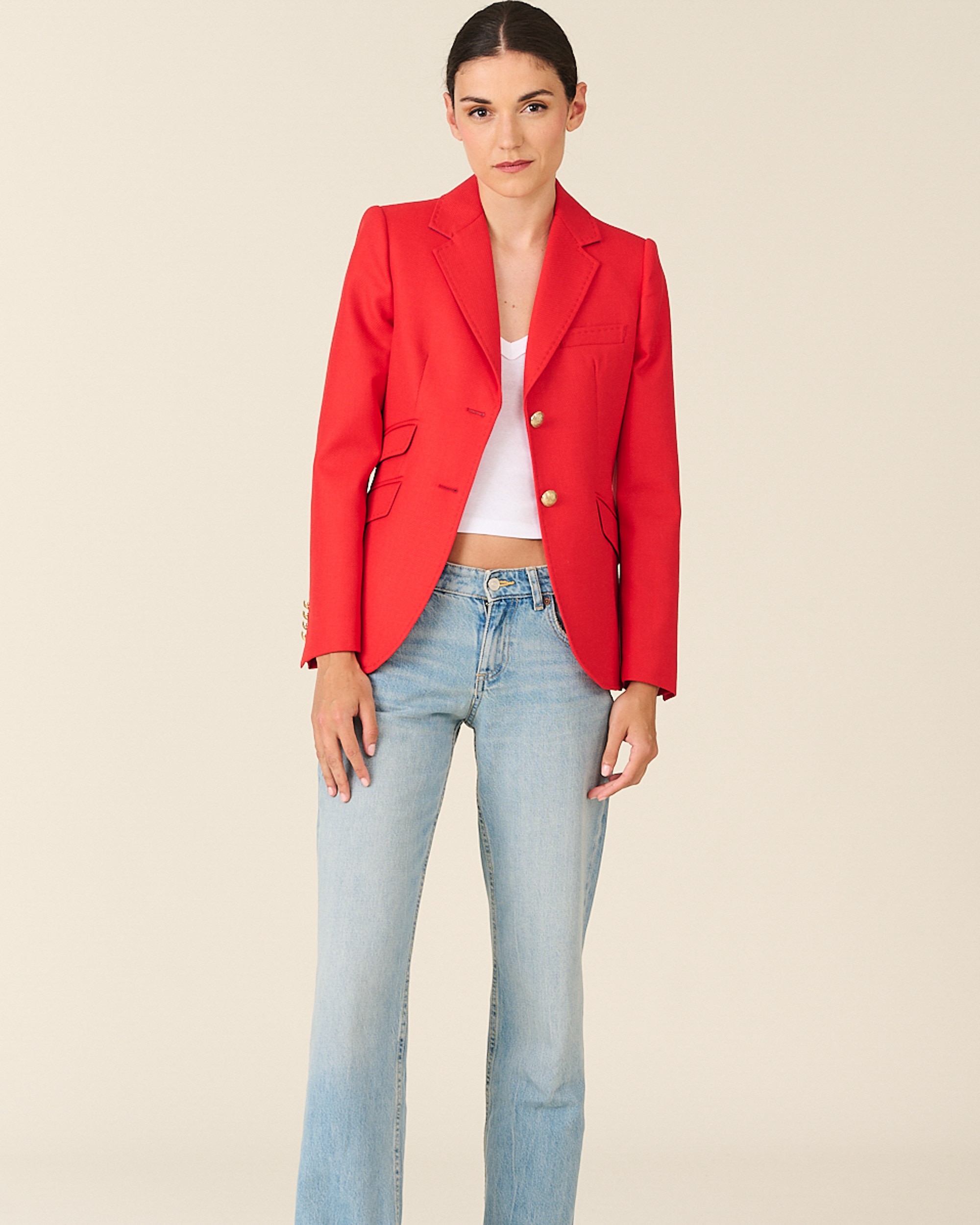 Imagen 0 de Americana de mujer Rojo Teja