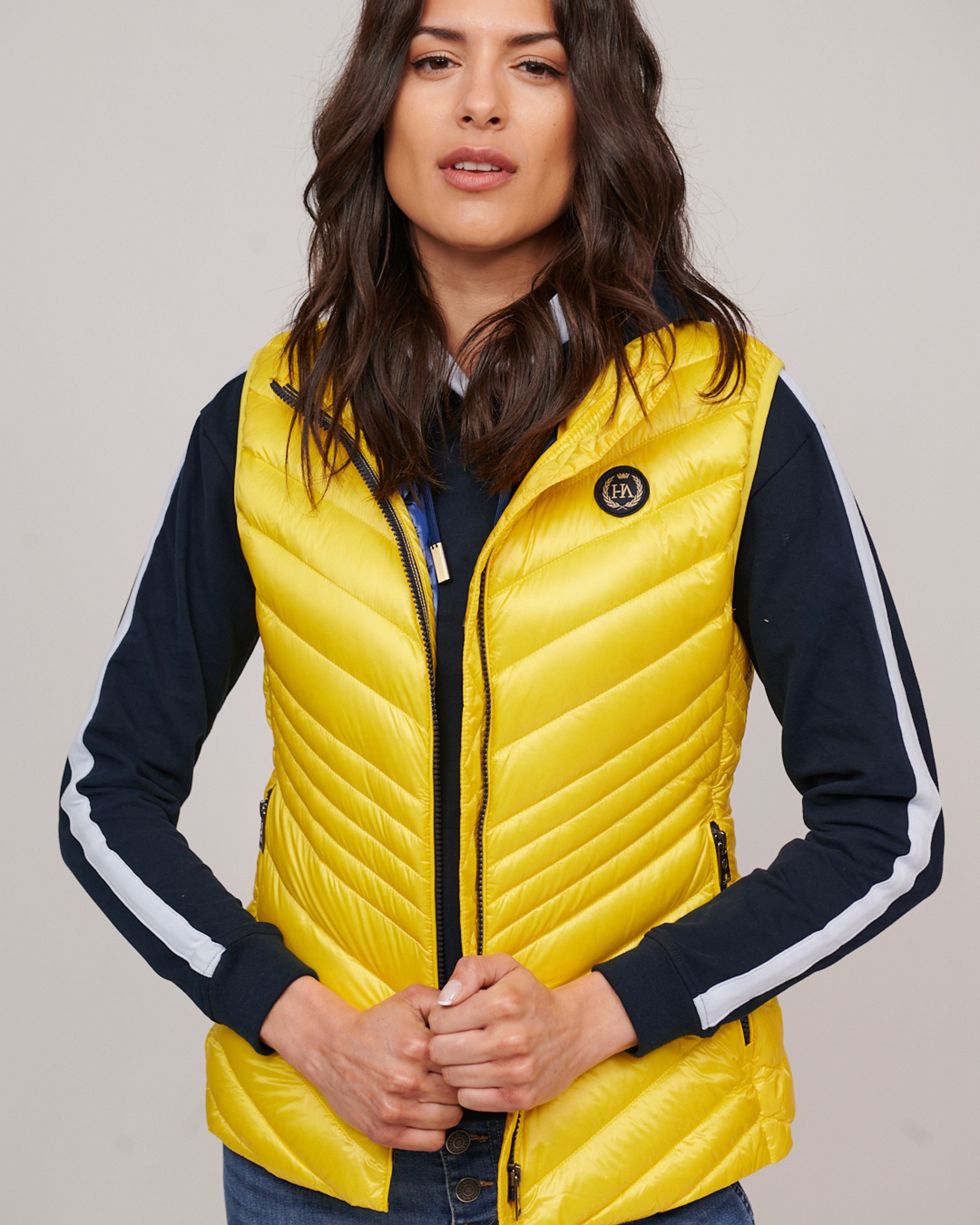 Chaleco de plumas mujer - Henry Arroway - Amarillo Flúor Amarillo Flúor-1