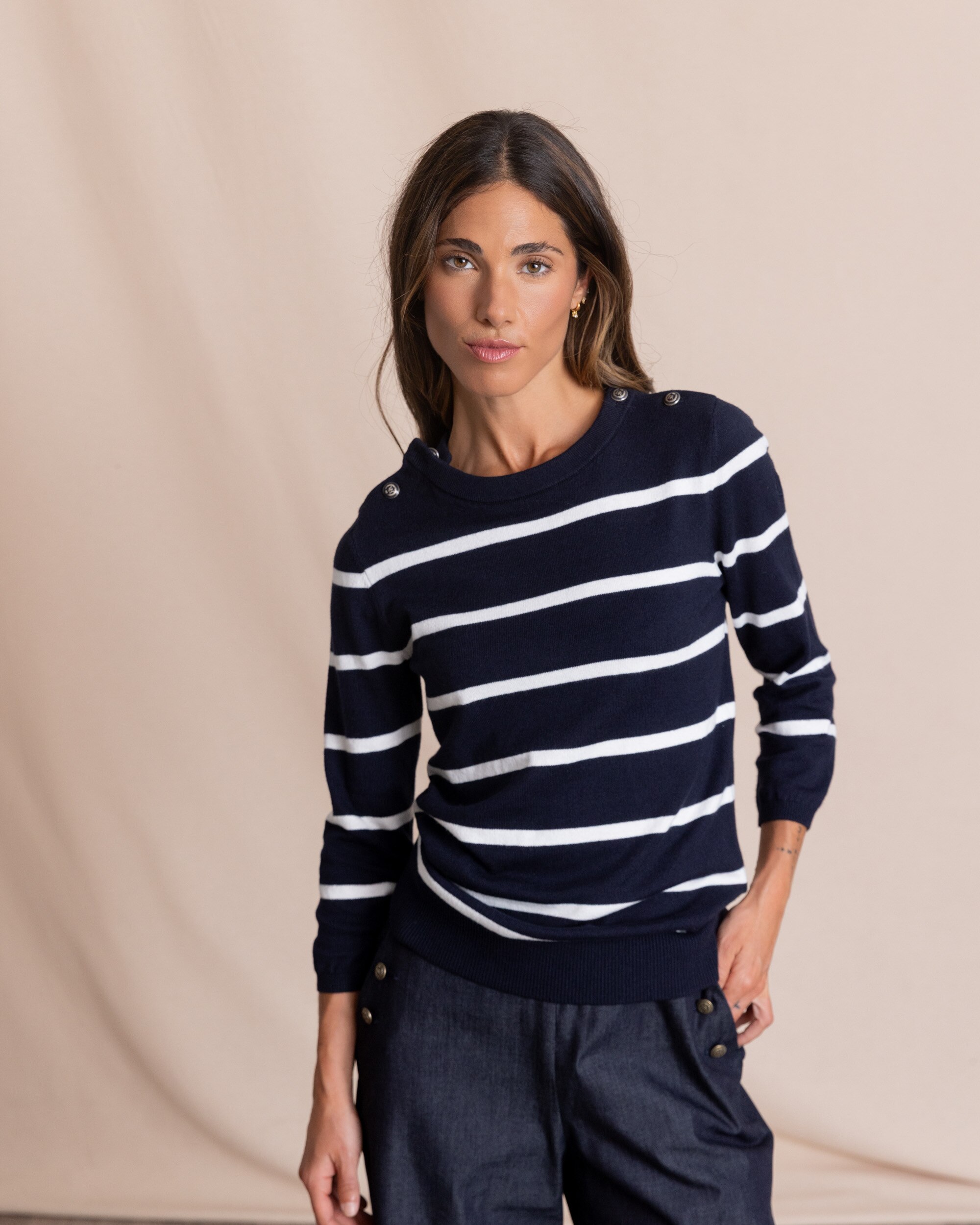 Jersey marinero de mujer - Henry Arroway - Azul marino Azul marino-2
