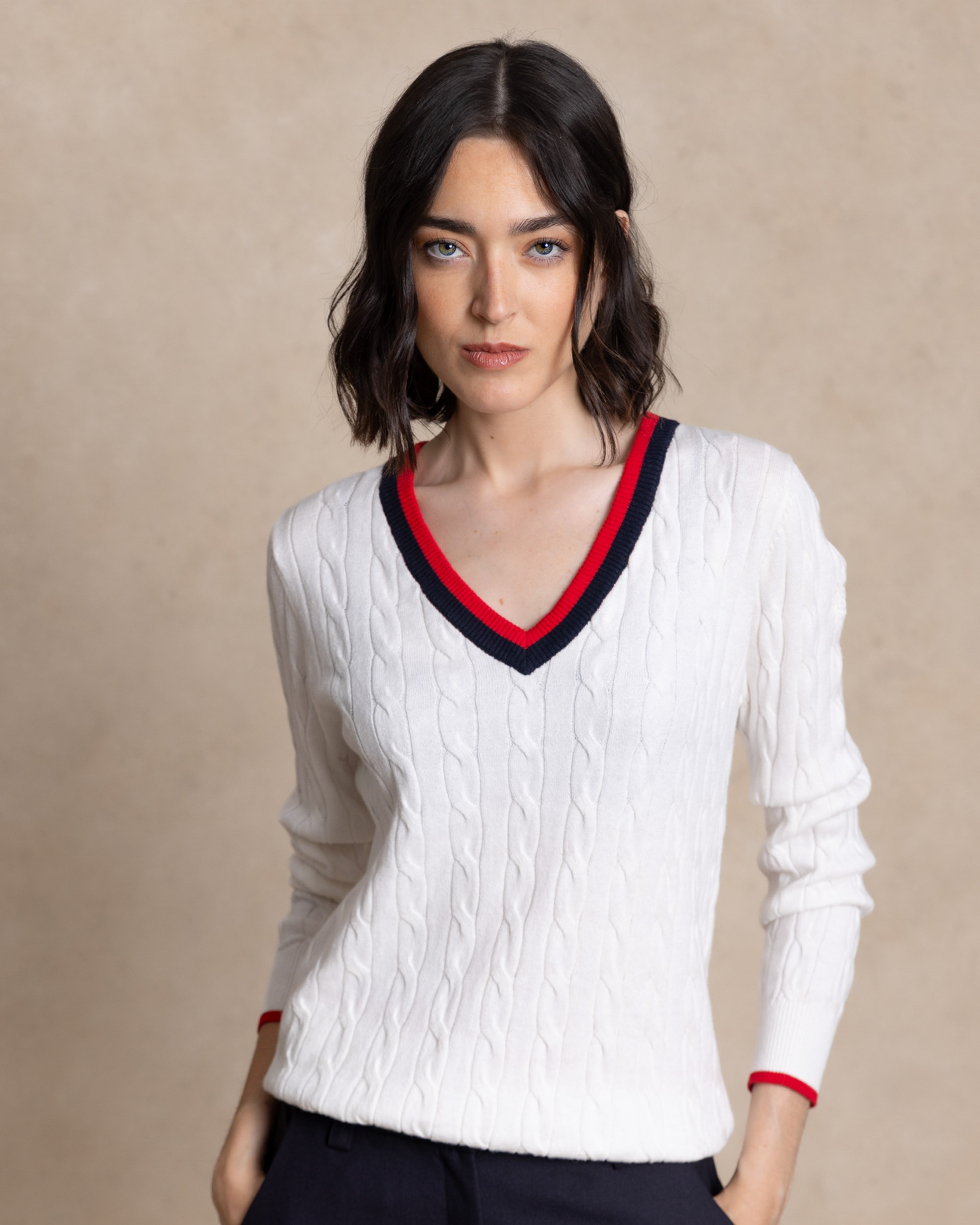 Imagen 1 de Jersey de mujer en ochos Blanco