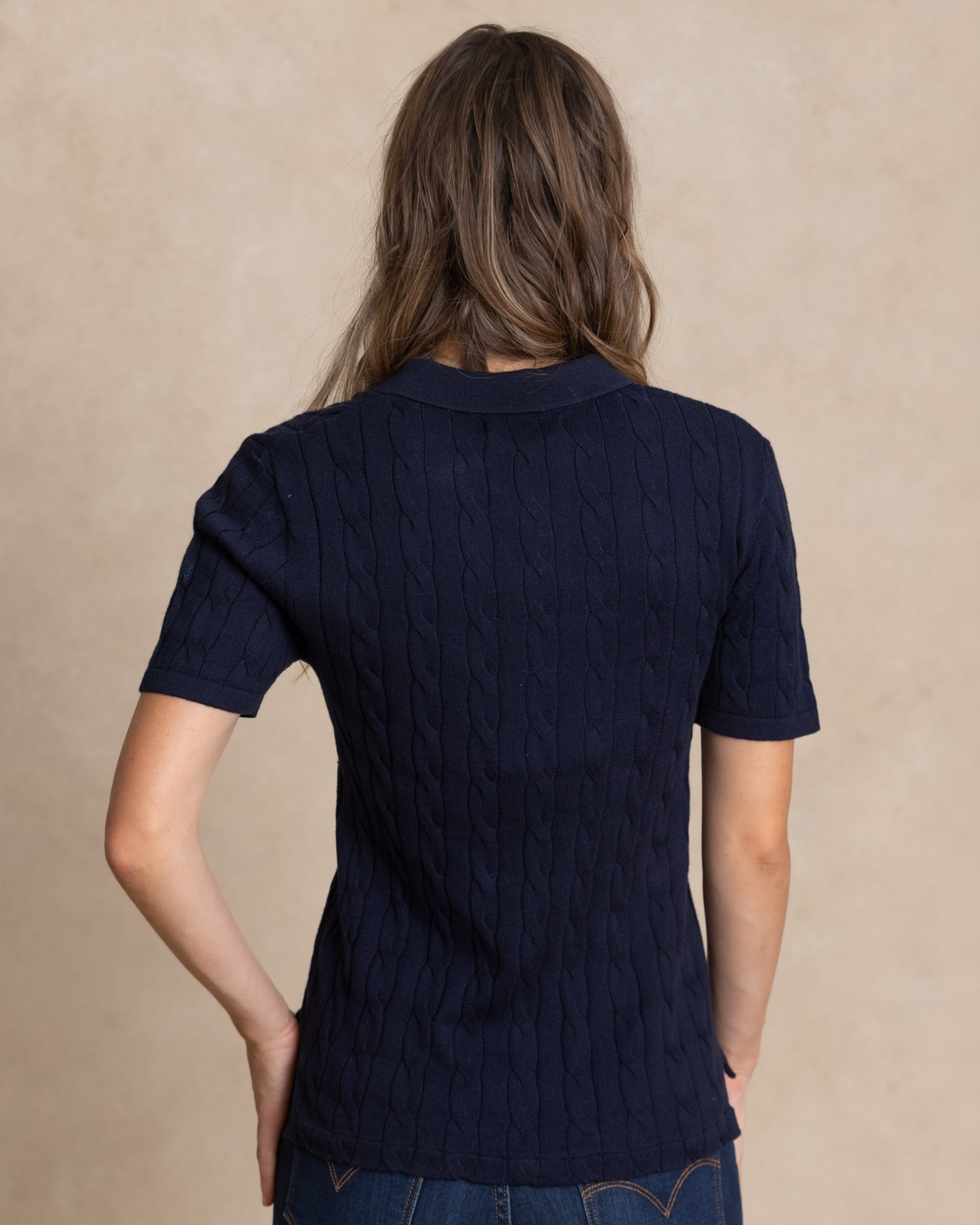 Jersey cuello polo de mujer - Henry Arroway - Azul marino Azul marino-2