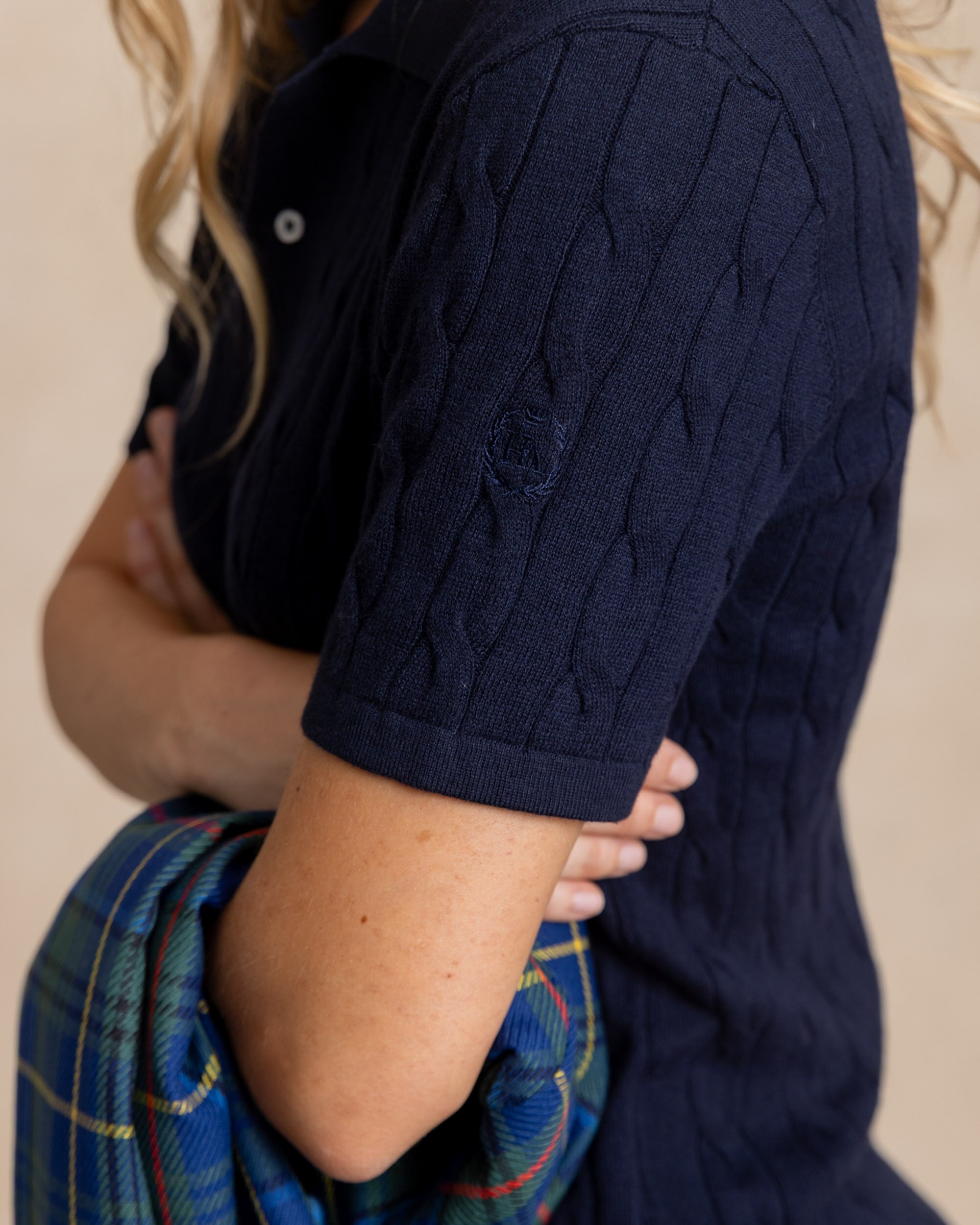 Jersey cuello polo de mujer - Henry Arroway - Azul marino Azul marino-3