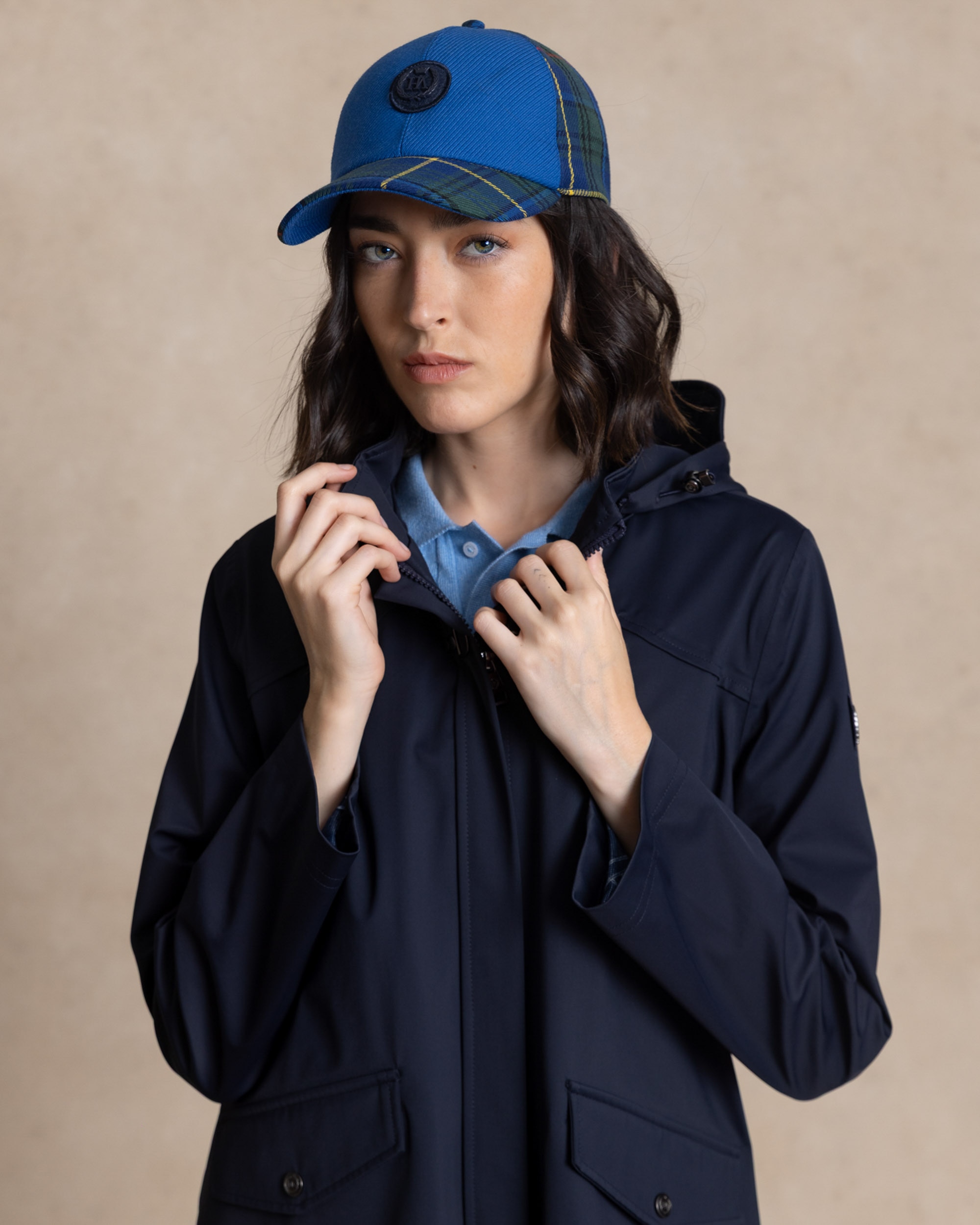 Parka de mujer en nylon con membrana - Henry Arroway - Azul marino Azul marino-3