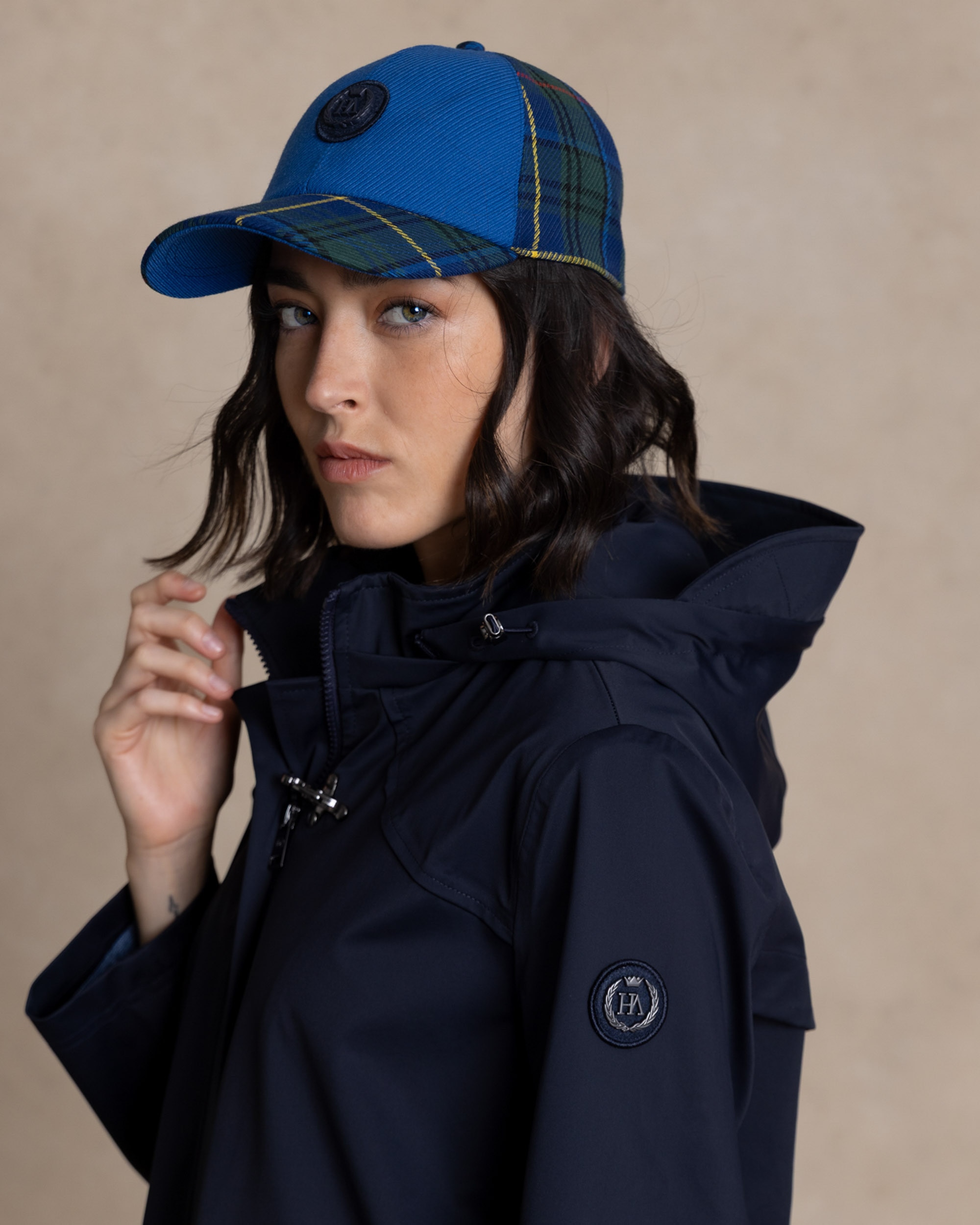 Parka de mujer en nylon con membrana - Henry Arroway - Azul marino Azul marino-5