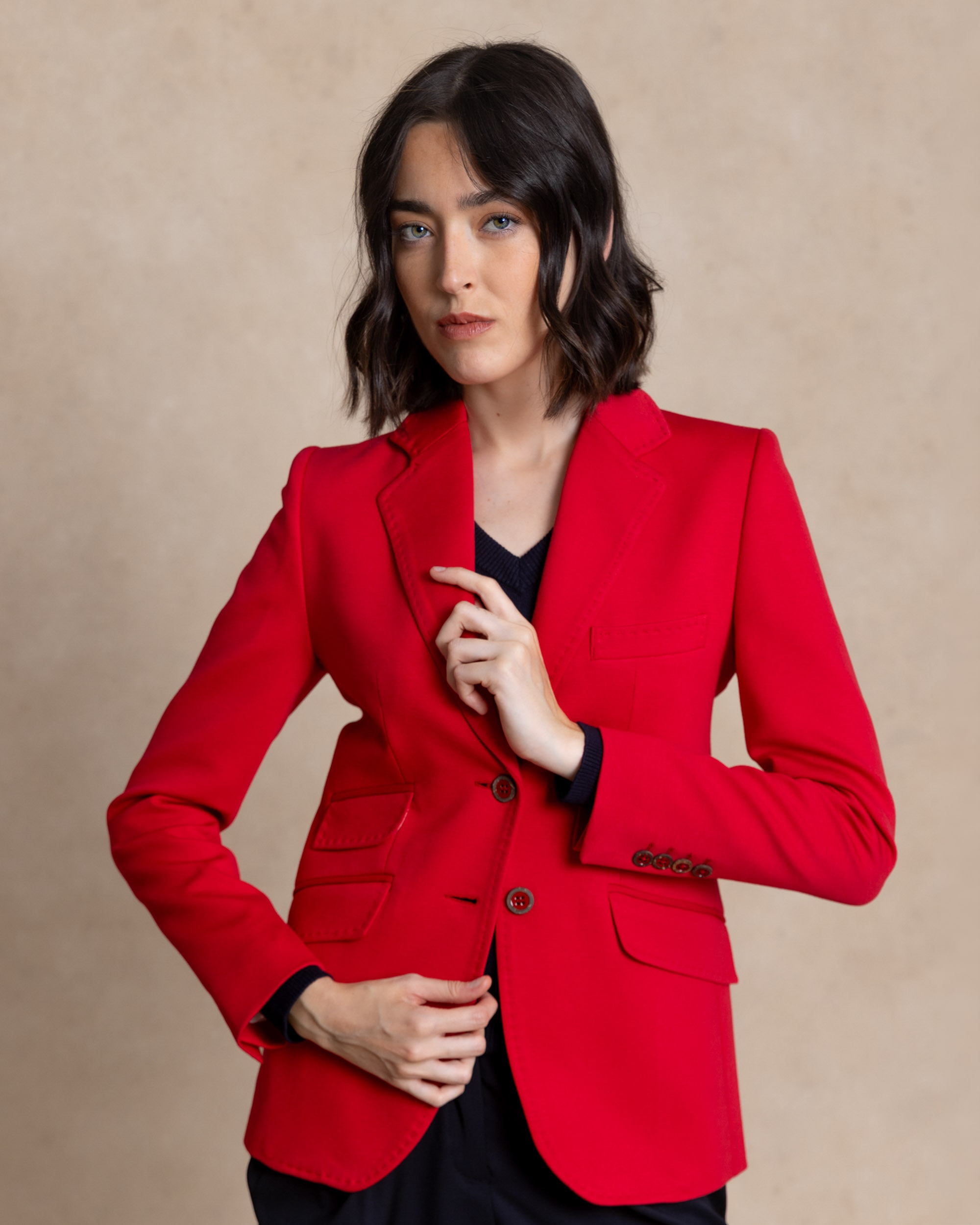 Blazer para mujer - Henry Arroway - Rojo Rojo-1