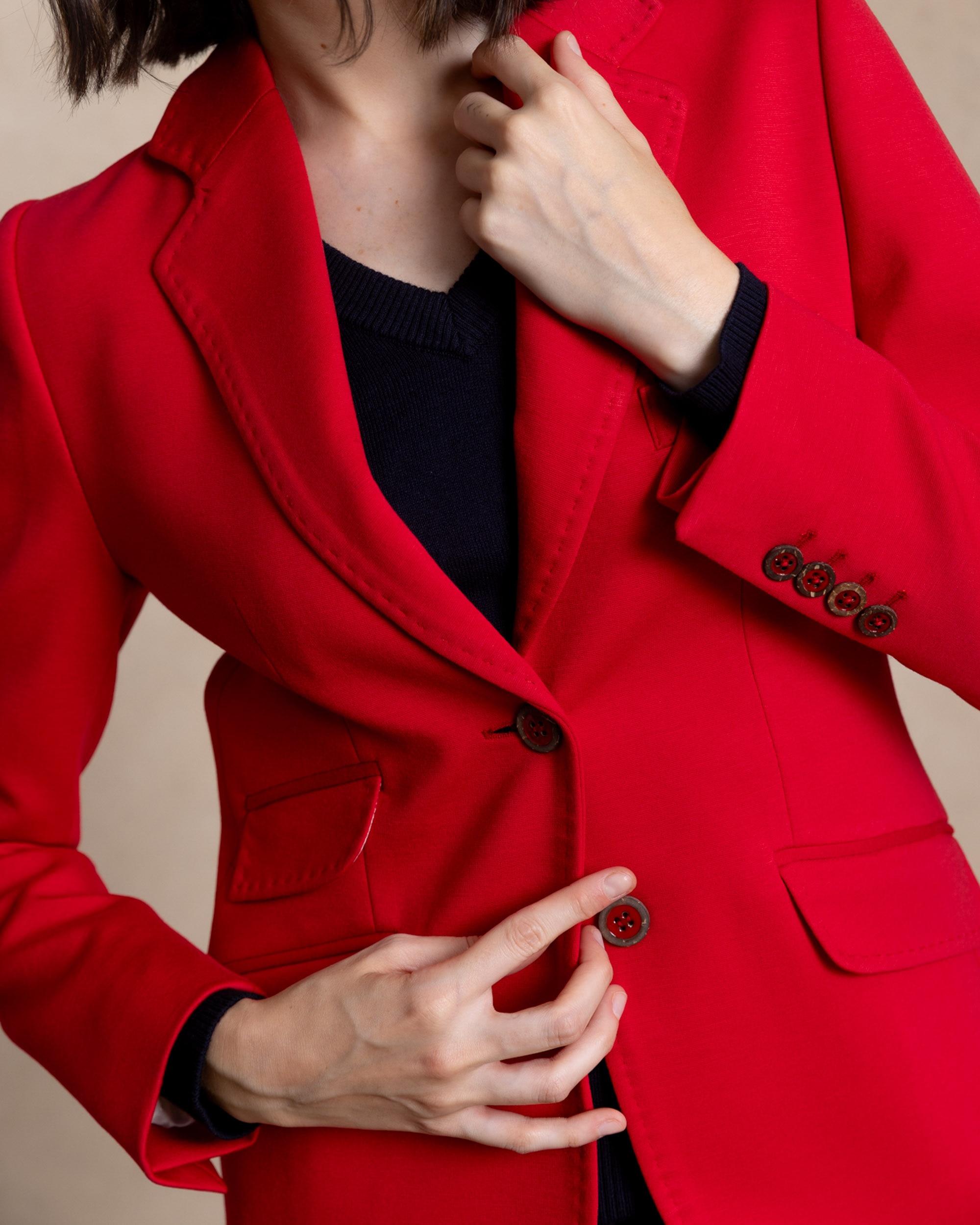 Blazer para mujer - Henry Arroway - Rojo Rojo-4