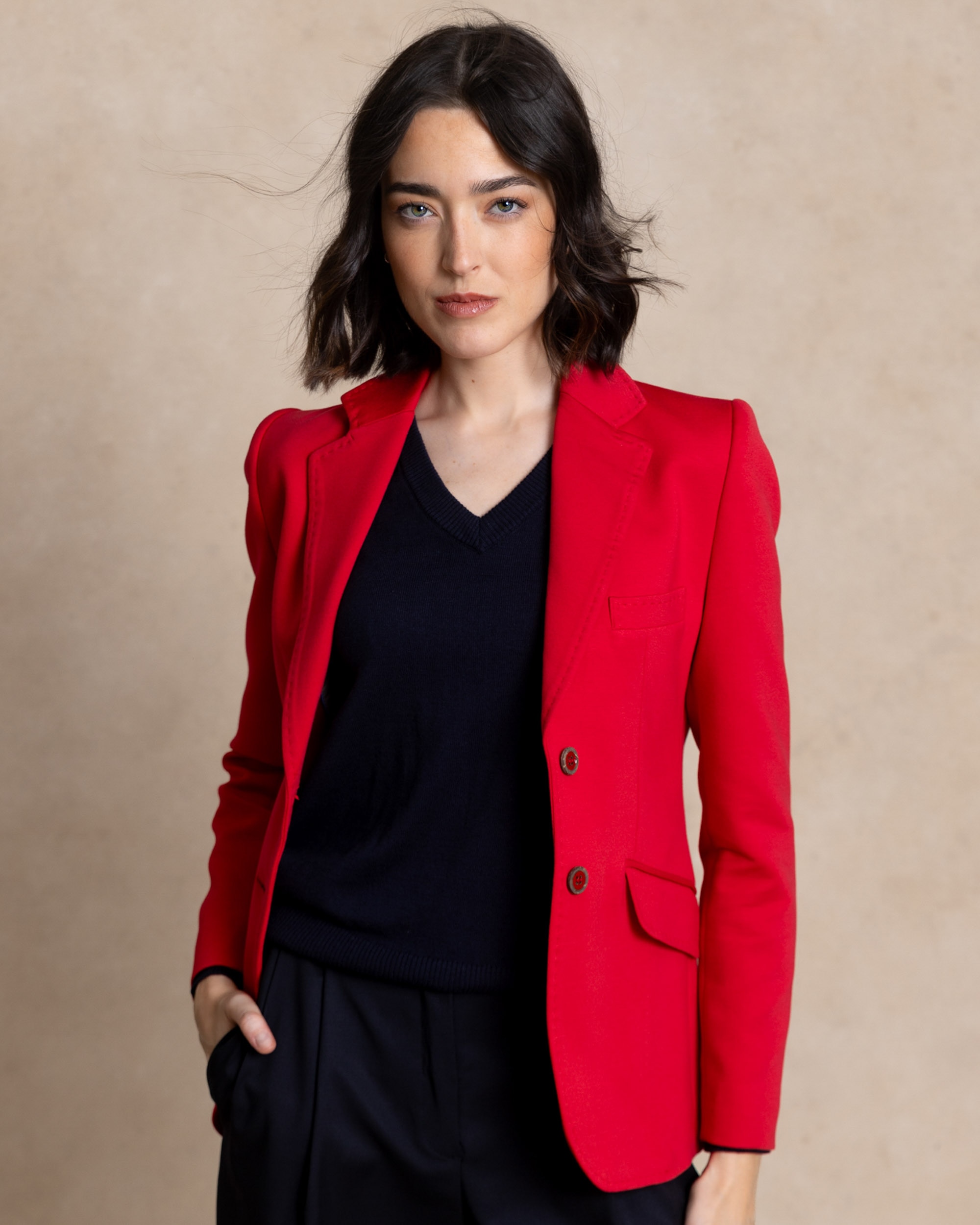 Blazer para mujer - Henry Arroway - Rojo Rojo-5
