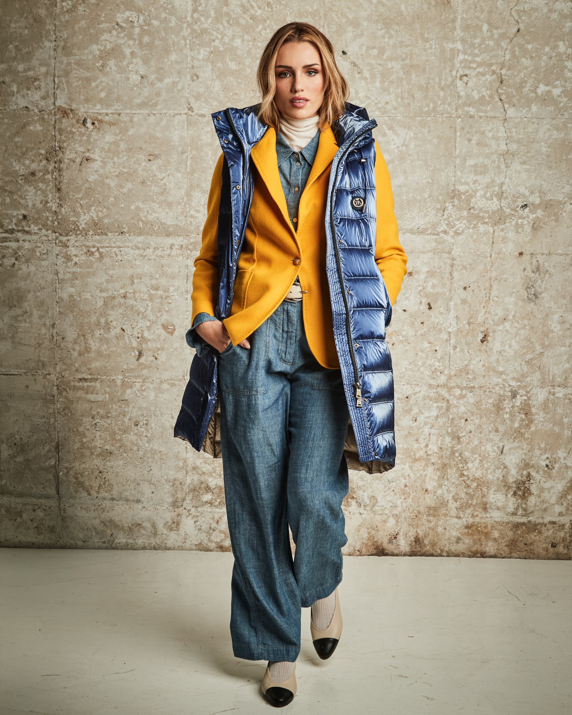 Blazer para mujer - Henry Arroway - Amarillo Amarillo-1