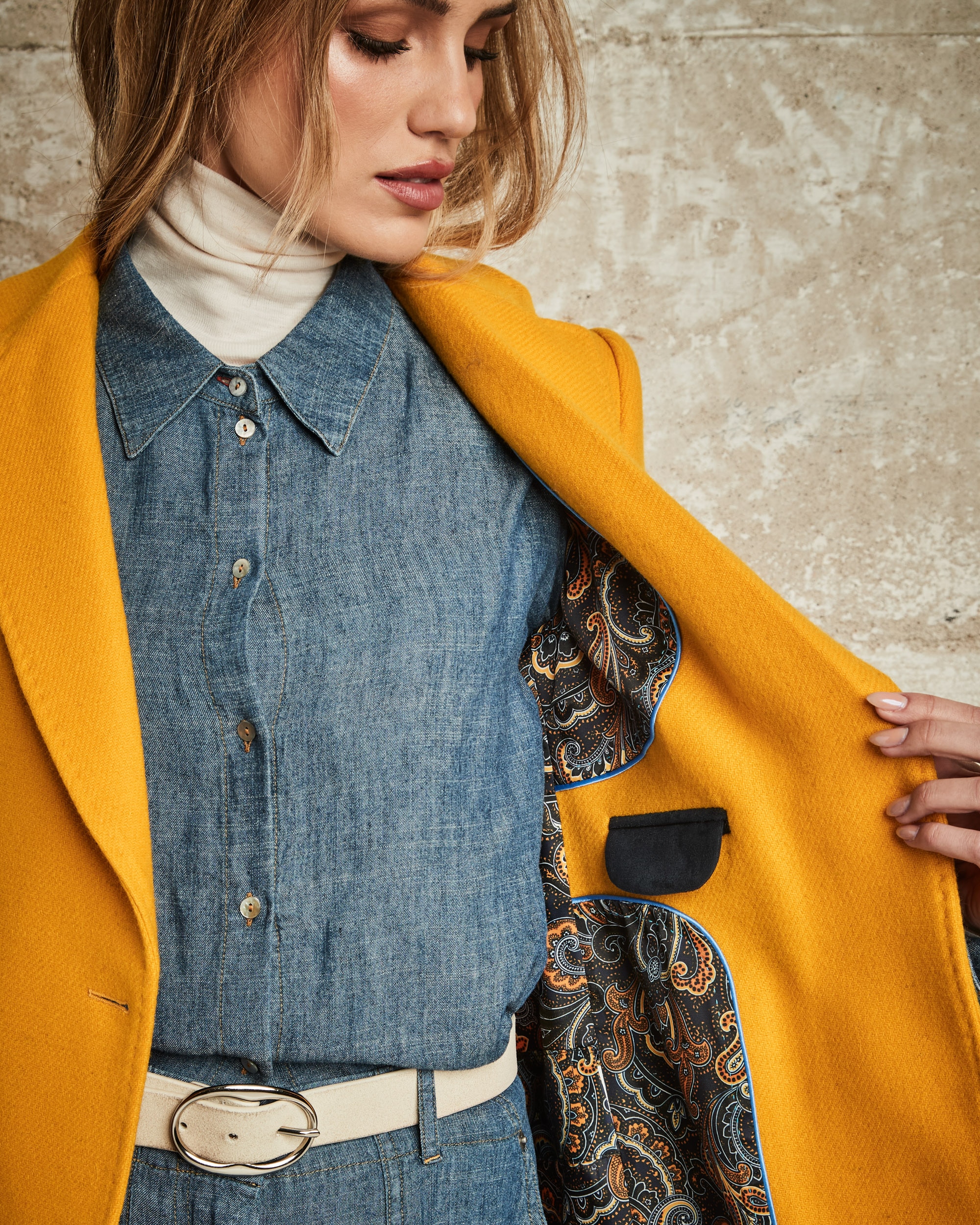 Blazer para mujer - Henry Arroway - Amarillo Amarillo-3