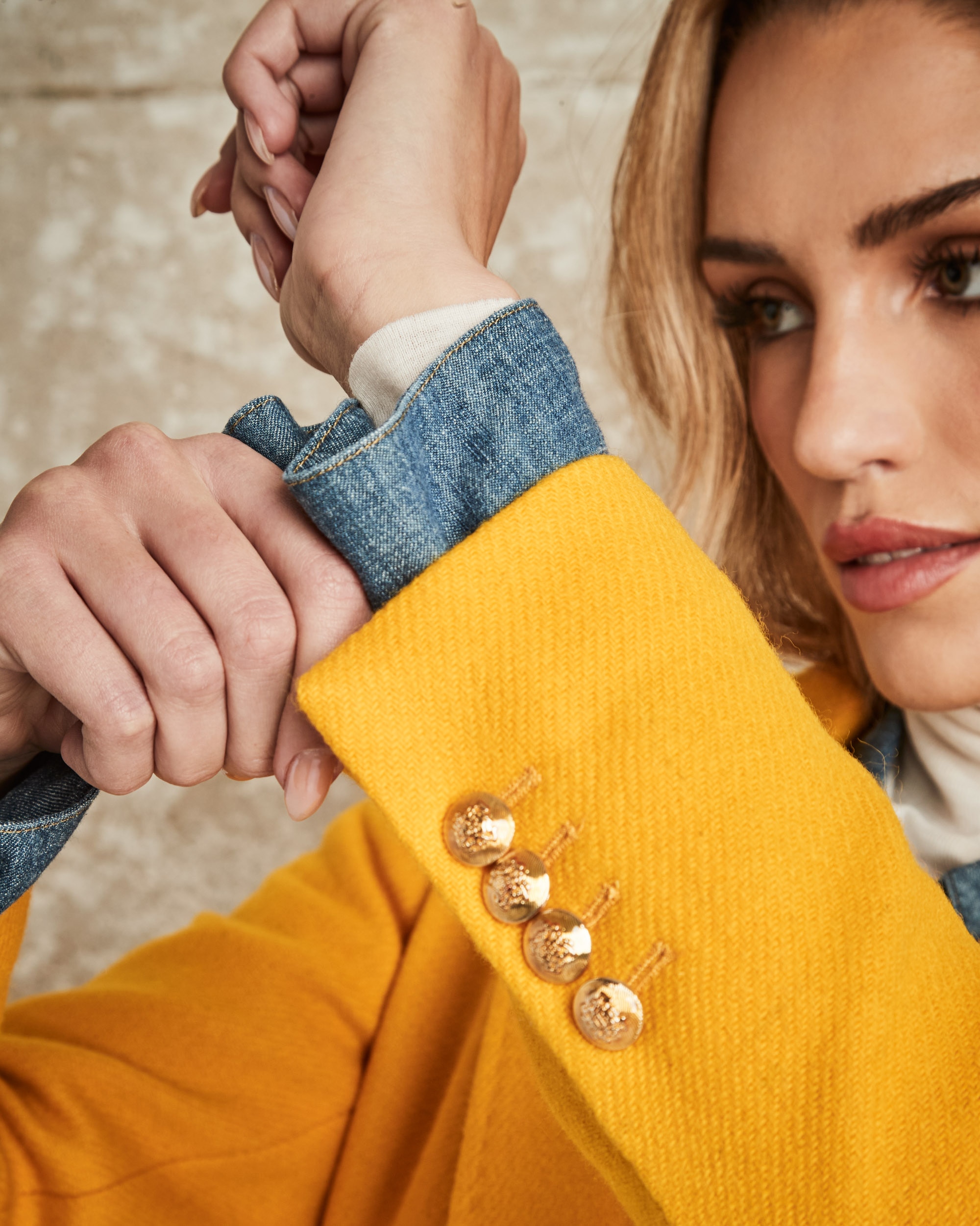 Blazer para mujer - Henry Arroway - Amarillo Amarillo-5