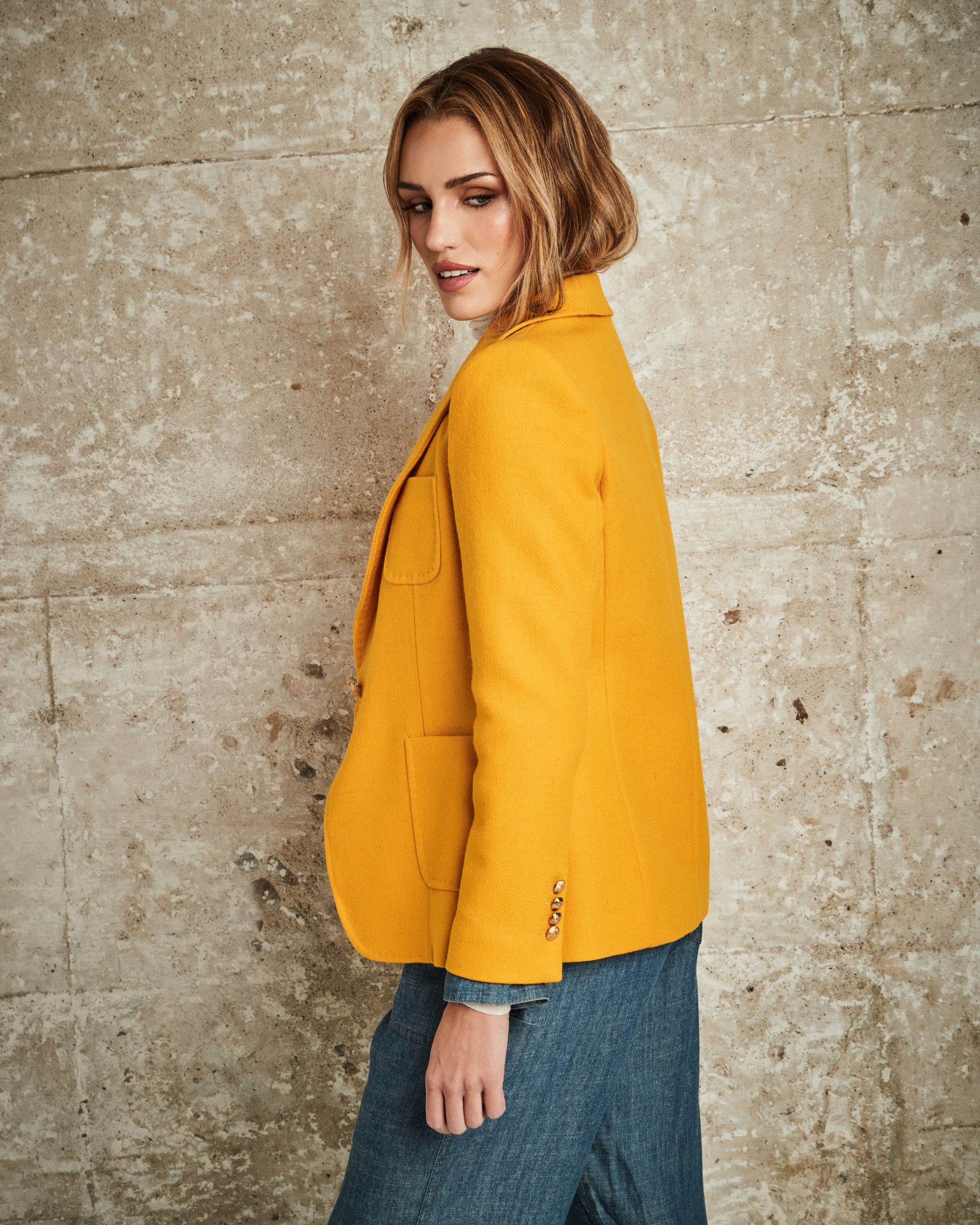 Blazer para mujer - Henry Arroway - Amarillo Amarillo-6