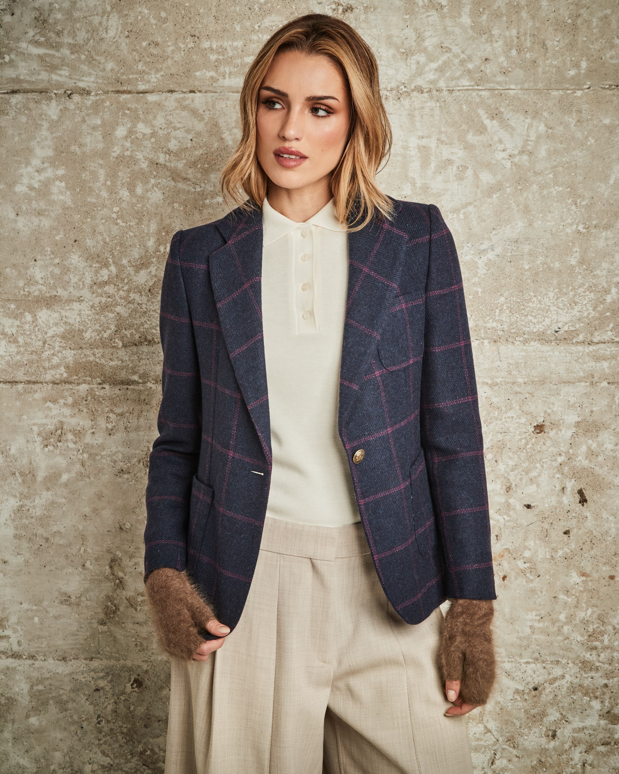 Blazer para mujer - Henry Arroway - Azul marino Azul marino-6