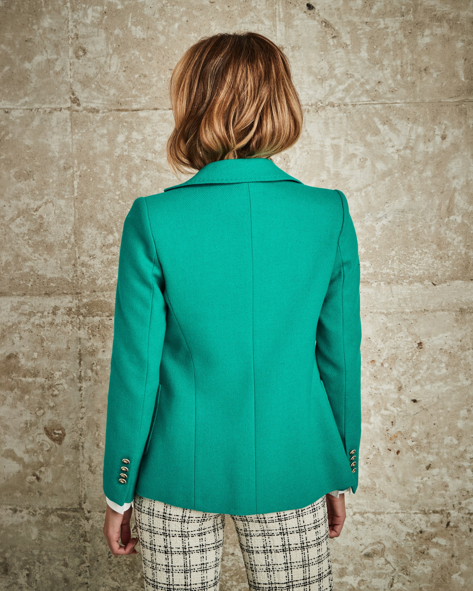 Blazer para mujer - Henry Arroway - Verde azulado Verde azulado-2