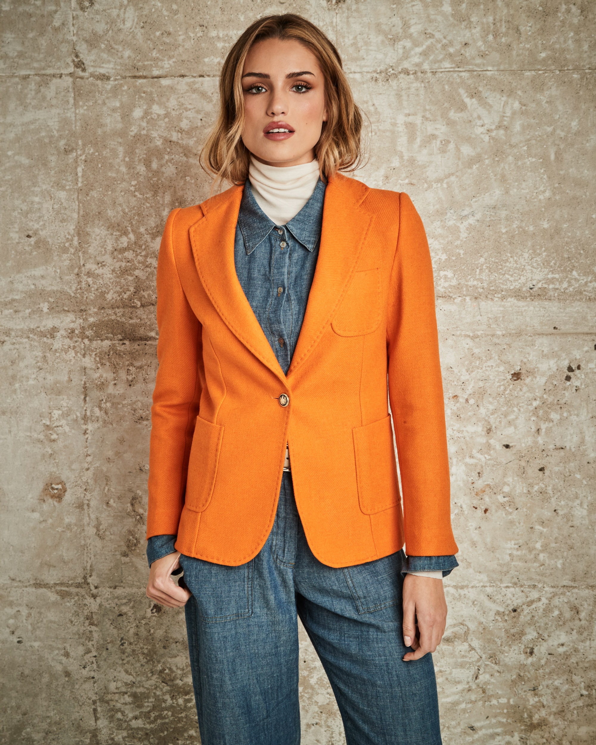 Blazer para mujer - Henry Arroway - Naranja Naranja-6