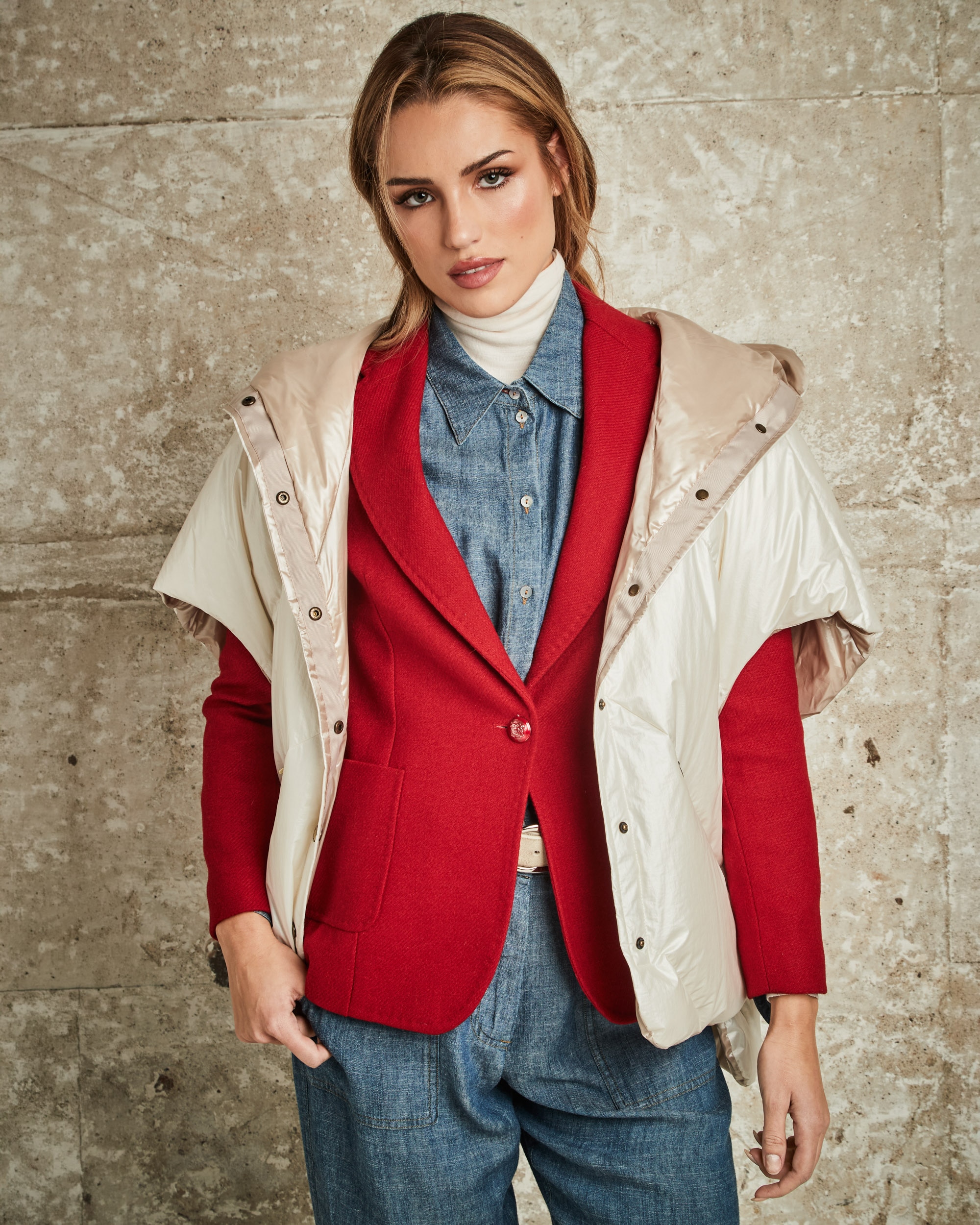 Blazer para mujer - Henry Arroway - Rojo Rojo-1
