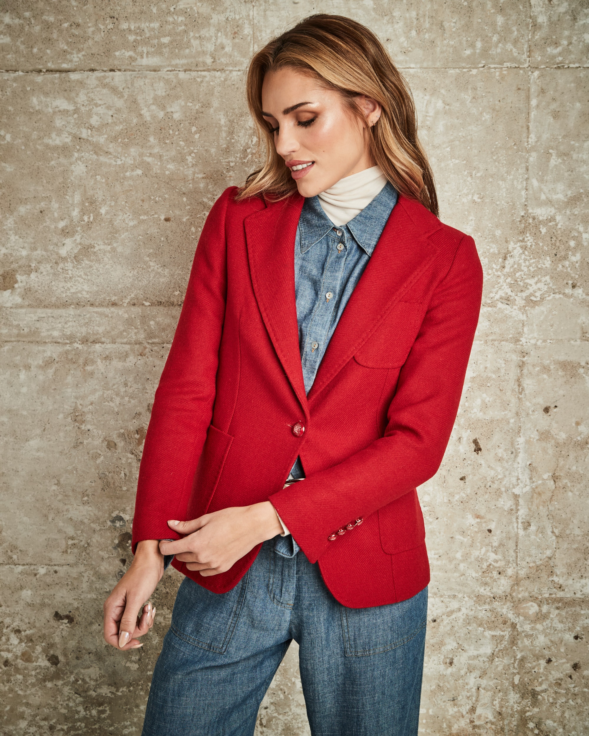 Blazer para mujer - Henry Arroway - Rojo Rojo-3